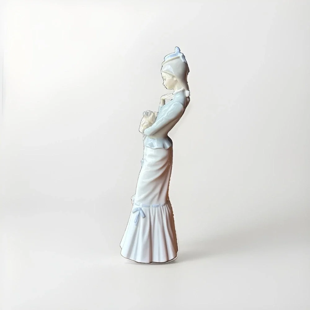 Lladro Traveling Companions 6753 Porcelain Figurine Lady Dog Parasol Vintage 70s